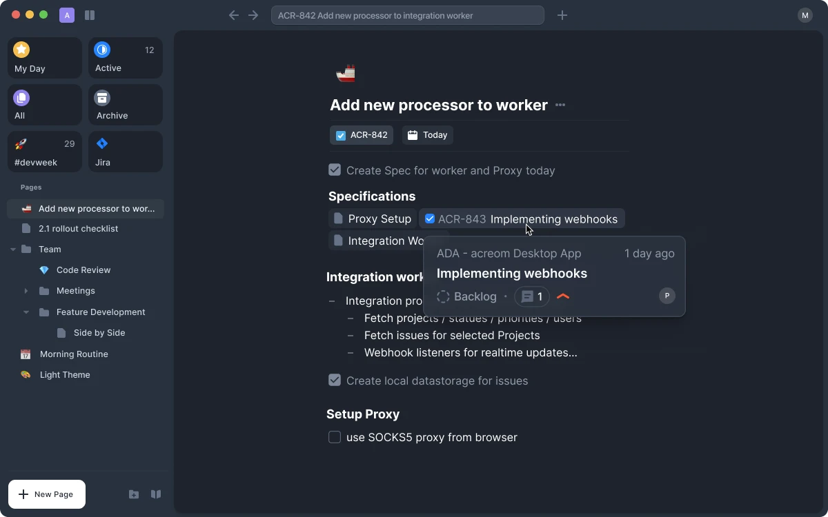 acreom application image